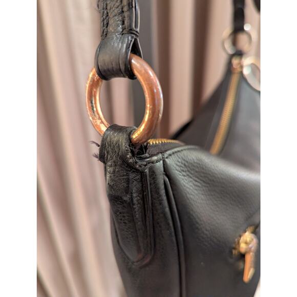 Coach Womens Vintage Leather Crossbody Black Handbag - Picture 10 of 16